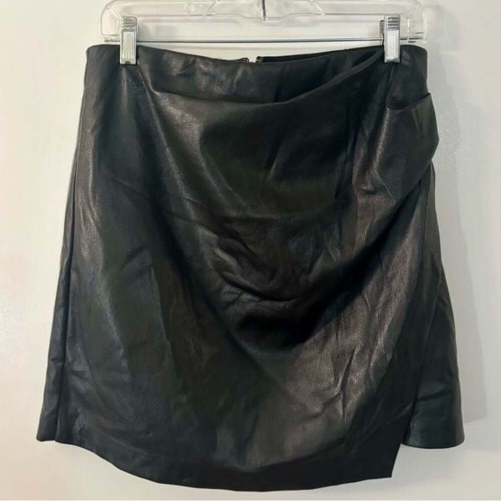 Aritzia Wilfred Angie Mini Skirt Vegan Leather in Black Women’s Size 10